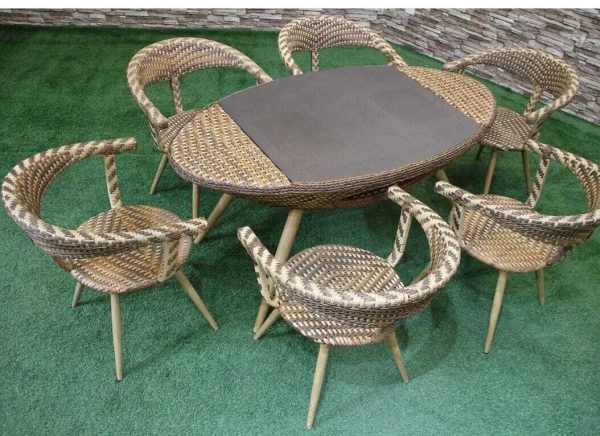 Patio Wicker Chair Set 7pcs Set - Cozy Outdoor Living at Its Best