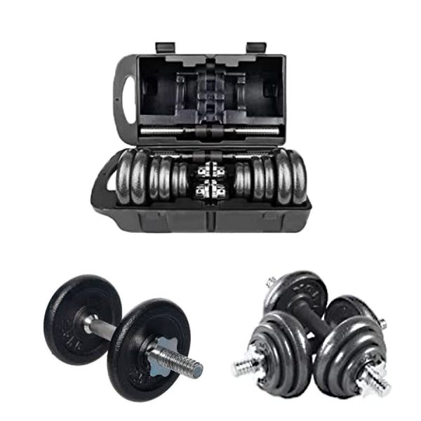 Adjustable chrome dumbbells set with carry case sets 20kg JRT-81215012