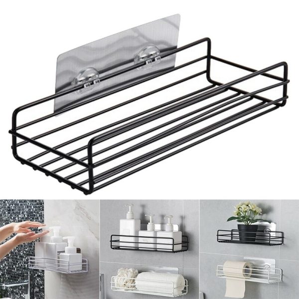Bathroom wall metallic holder with an strong adhesive stickers