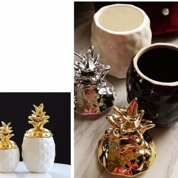Ceramic Chic Pineaple Tea coffee sugar jars 20.5cm*9cm