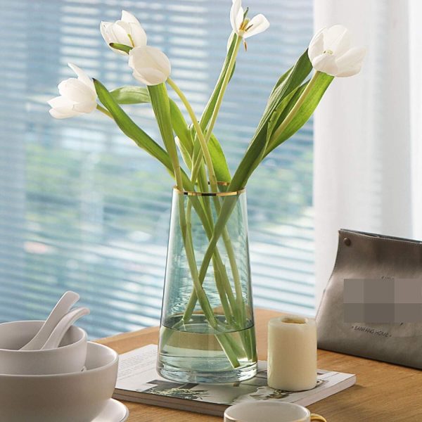Clear Class flower vase 25*11cm centerpiece flower vase #783