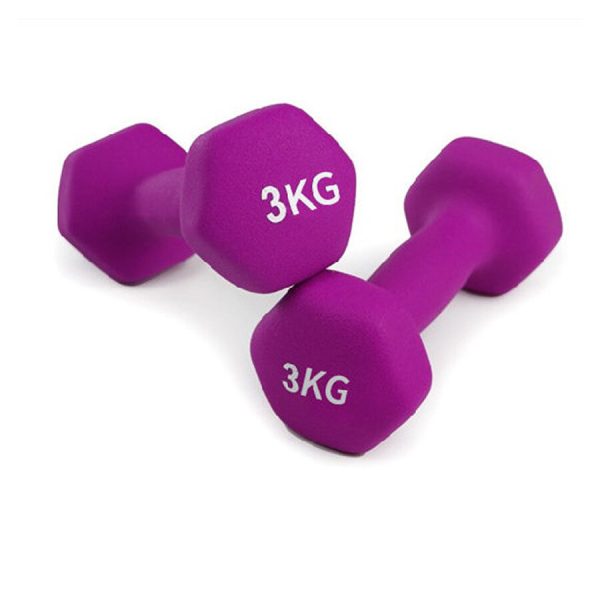 Generic Hex Neoprene Dumbbells 3KG, 2pcs Set (Model DB020-3KG)
