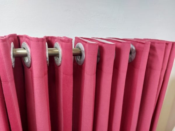 KD heavy curtain MAROON hotel stripes 1pc. Size 140x200cm