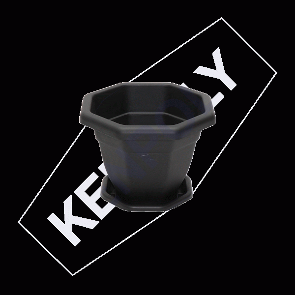 Kenpoly Flower Pot - Planter 1 with Dish H200 x Dia268 mm 4ltrs