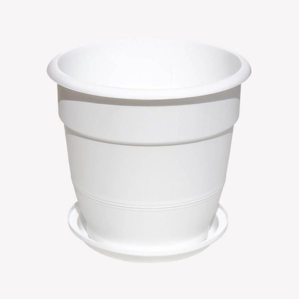 Kenpoly Flower Pots - Round Planter 5 with Dish (H355 x Dia375 mm, 20 Liters)
