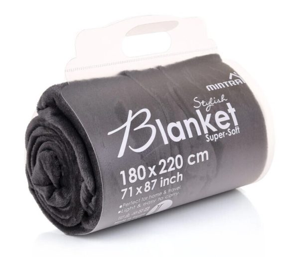 Mintra Home Blanket Super Soft, 100% Polyester Grey 180X220CM Lightweight Warm Fleece Blanket Throw Bed Cover Couch Cover