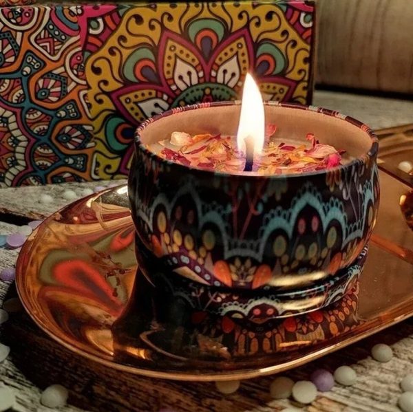 Oriental Pot Scented Candle - Japanese Persimmon Scent, 80g, D201