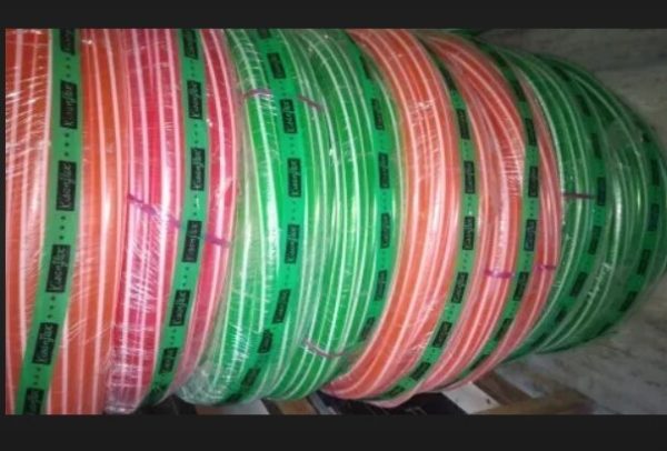 PVC Water Hose, Zebra, 2 Color Stripes Size: 1" X 120 FT