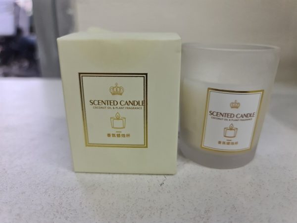 Scented Candle - Coconut Oil and Plant Fragrance (140g) in a White Gift Bag