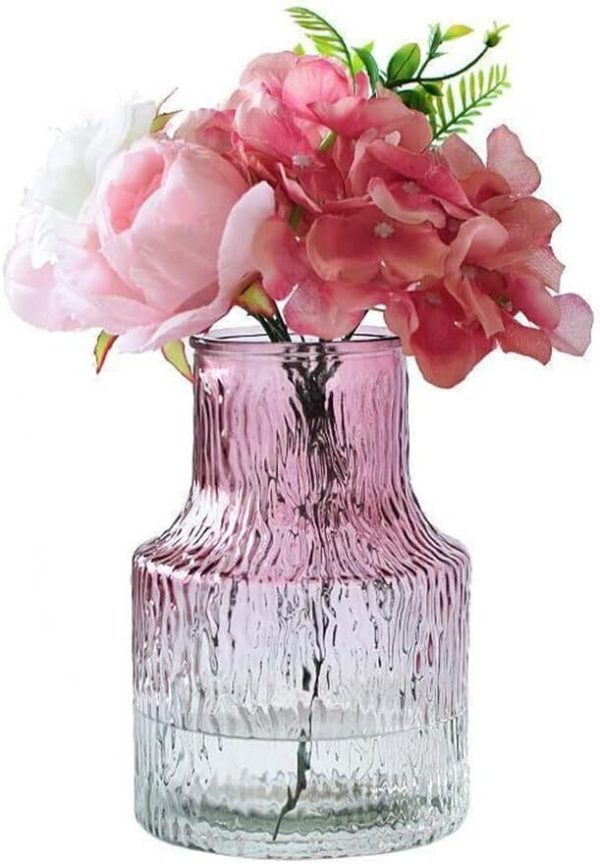 Simple Transparent Glass Vase Restaurant Shop Table Bar Decorative Vase Flower Arrangement Water Plant Vase Home Vase Ornaments Practical and...