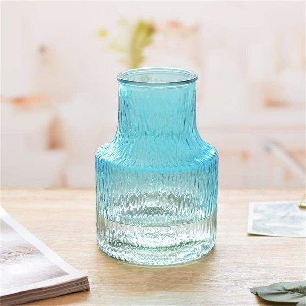 Simple Transparent Glass Vase Restaurant Shop Table Bar Decorative Vase Flower Arrangement Water Plant Vase Home Vase Ornaments Practical and...