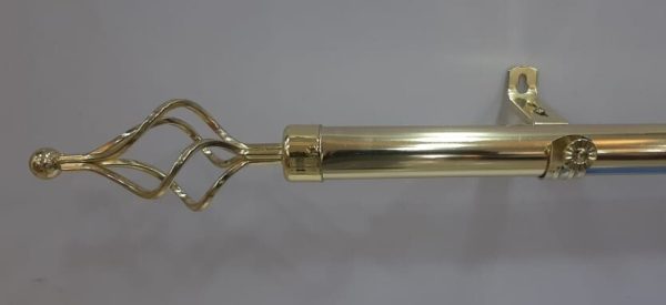Single bar curtain rod Gold 2m