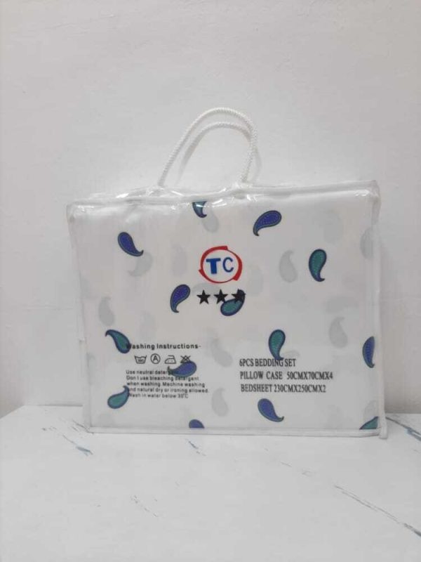 TC Bedsheet printed 6pc 230*250cm (6*6) 2bedsheets,4 pillow cases