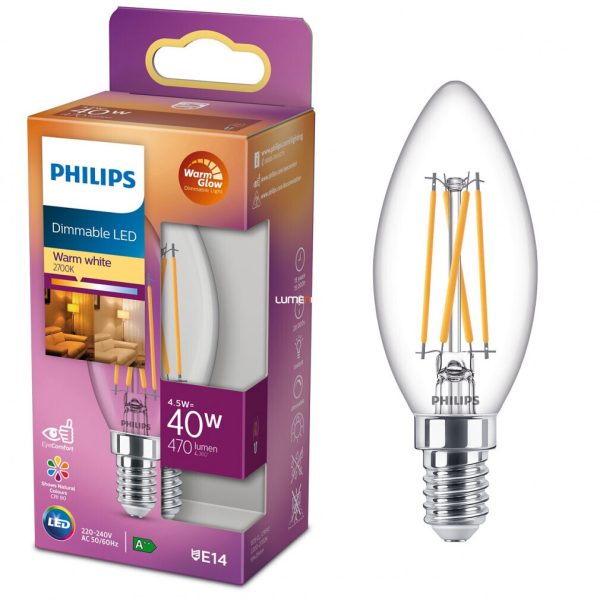 Get Philips 4W E14 LED Candle Bulb