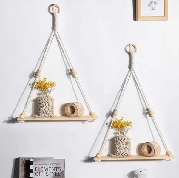 Wall hanging decor holder. Floating shelves. L35XW19XH50cm
